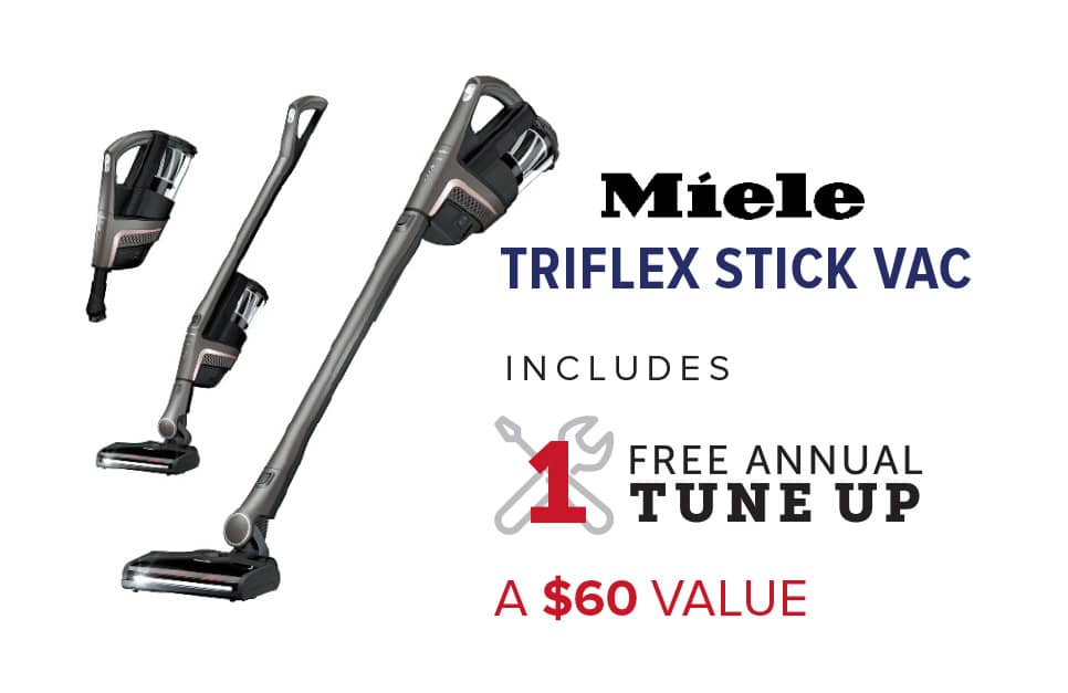 Miele Triflex Stick Vac. Includes 1 Free Annual Tune Up. A $60 value.
